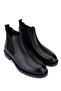 Men's Genuine Leather Black Floater Casual Boots - 2
