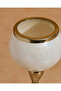 White And Gold Perla Hurrican Candle Holder - 4