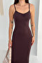 Women's Drawstring Strap Maxi Dress - 3