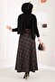 Baklava Pattern Scuba Skirt Anthracite - 4