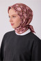 Pink Classic Pattern 100% Twill Silk Scarf 4328-02 - 2