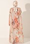 Long Pareo with Gathered Shoulder Detail - Alf7150 - 7