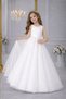 Girl's Collar Pearl Detailed White Ball Gown Birthday Graduation Party Evening Dress - 2
