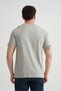 Gray Minimal Printed Cotton Fabric Standard Fit Baby Blue Men's T-Shirt - 5
