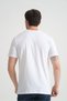 White Men's T-Shirt Breathable Stretchy Cotton Fabric Regular Fit with Minimal Logo - 7