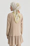 Kombinli Örme Sweat - Bej - 5