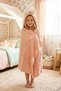 Girl's Towel - 100% Cotton with Cream Bow - Practical Beach and Bath Towel with Hood - 2