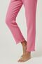 Pink 100% Cotton Muslin Fabric Ankle-Length Pants - Elastic Waist, Narrow Leg, Women's Pants - 7