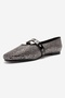 Clive Black Shiny Stone Detailed Women's Ballerina Shoes - 4