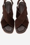 706 Brown Suede Genuine Leather Women's Sandals - 2