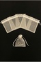 Cream Organza Transparent Tulle Pouch 100 Pieces Size 9X12Cm, Henna Snacks Nuts Gold Jewelry Promise Gift Bundle - 4