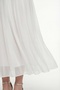 Women's White Belted Midi Evening Dress - 4