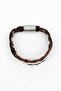 Men Leather String Bracelet, Brown - 4