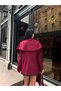 Women's Shawl Detail Burgundy Jacket - 8