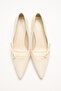 Heels 2604 - Pointed Toe Ribbon Detailed Bone Heels for Women - 7