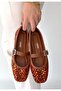 Modeno Tan Suede Sequined Stylish Comfortable Women's Ballerinas - 2
