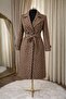Women’s Long Trench Coat with Belt - 3