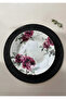 4pcs Melamine Deep Plate Set 10" Crimson Rose - BB1782 Floral Soup & Pasta Dinnerware Set - 3