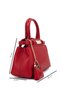 Women's Faux Leather Red Shoulder Bag - 2