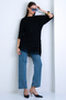 Black Oversize Lace Combination T-Shirt Alc-X15239 - 6