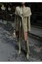Women's Shawl Detail Khaki Jacket - 6