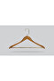 Wooden (Gold Hook Lama) Bar Hanger for Shirts and Trousers, Walnut Color, 8 Pieces - 2