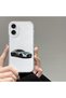 iPhone 16 Compatible Case with Transparent Camera Protection, Soft Silicone Phone Case, Sports Car Pattern - 2