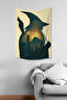 The Lord of the Rings Gandalf Silhouette Patterned Wall Covering Wall Tapestry Tapestry Suede Textured Fabric