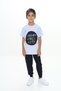 Boys' 2-Piece Set: Printed Crew Neck Short Sleeve T-Shirt & Pocket with Elastic Waistband