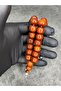 Collectible High-End Crimped Amber Prayer Beads with Old Imamiya Otutturmalı Design - 3