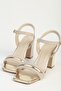 Women's Gold Heeled Shoes Pc-55676 - 5