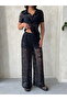 Floral Pattern Lace Short Sleeve Sheer Blouse - 2