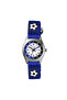 Boys Blue Canvas Rip Strap Football Time Teacher Watch
