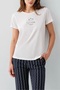 50% Modal 50% Cotton Crewneck Short Sleeve Women's Capri Pajama Set - 3