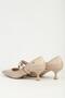Women's Beige Heeled Shoes Pc-55732 - 4