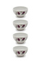 4pcs Melamine Mini Bowl Set 3.5" Ivoron - BB1964 Small Dipping Bowls,Soup Bowl - 3