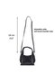 Genuine Leather Women's Shoulder Bag with Modern and Functional Design – Cortina - Black - 4