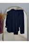 Bala Metal Buttoned Double Pocket Almond Stitched Trousers Suit-Şa1036 Navy Blue - 7