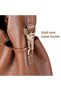 Genuine Leather Women's Shoulder Bag with Modern and Functional Design – Cortina - Tan Color - 8