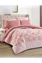 Set of 6pc Floral Comforter Set 240x260cm Quilted Comforter 2 Pillowshams,Pillowcases & Fitted Sheet - 2