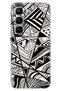 Infinix Hot 60 Pro+ Plus Case Decorative Silicone Printed Cover Black/White