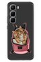 Infinix Hot 60 Pro+ Plus Case Colorful Silicone Printed Tpu Cat on Vacation