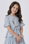 Girls' Skirt Tiered Short-Sleeve Necklace Dress - 2