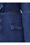 Women's Belted Denim Cap with Pockets - Indigo - 5