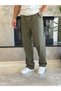 Men's Baggy Fabric Trousers Khaki Eca002 - 2