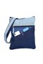 Denim Three Tone Sling Bag for Women, Multi Shade Crossbody Bag, Premium Canvas Compact Sling Purse, Stylish Casual Travel Bag for Daily Use - 2