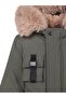 Hooded Jacket Fur-Trimmed for 2-5 Years Old - Khaki - 8