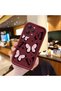 Shockproof Simple Claret Red Silicone Phone Case Butterfly Compatible with Redmi 12