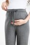 10878-Tie-Up Flexible Palazzo Knitwear Maternity Clothing Trousers - 7