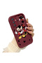Cartoon Shockproof Simple Maroon Silicone Phone Case Compatible with Samsung Galaxy M34 5g - 3